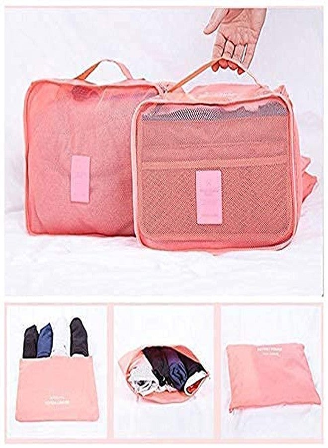 TERXA 6 in 1 Polyester Secret Pouch Travel Bag Packing Cubes Laundry Bag with Undergarments & Cloth Storage Organizer Travelling Set/Suitcase Bag {Multi Color - Set of 6} - Image 4
